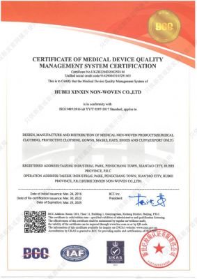 Medical device Quality Management system certification